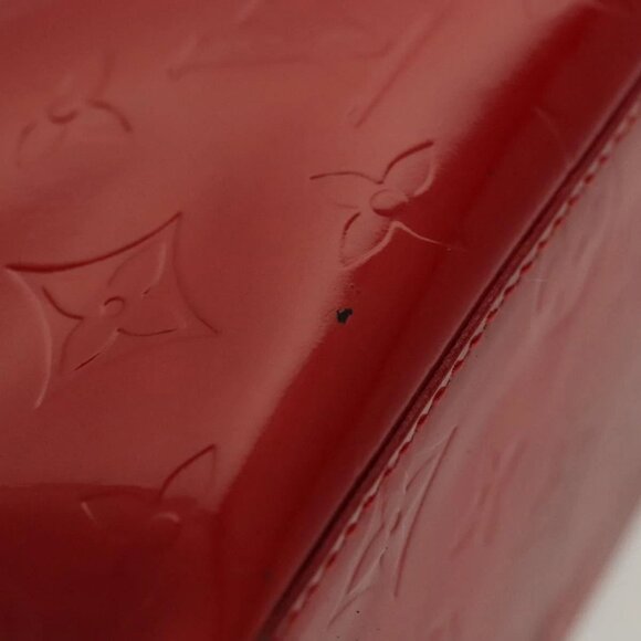 LOUIS VUITTON Monogram Vernis Reade PM Hand Bag Red Rouge M91088 LV Auth 137115 - Picture 12 of 16